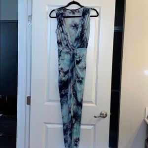 Fashion Nova Blue Tie-Dye Dress M